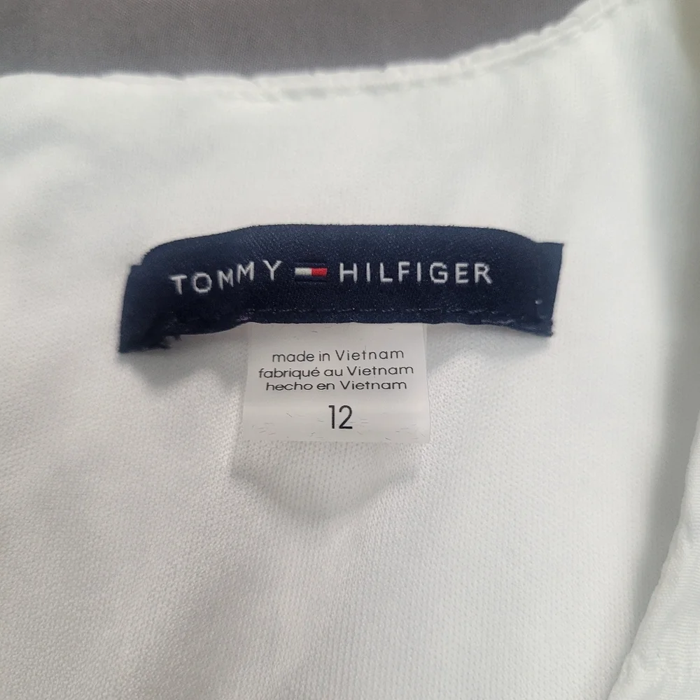 $Tommy Hilfiger White Flowy Dress,  Size 12 - Picture 3 of 10